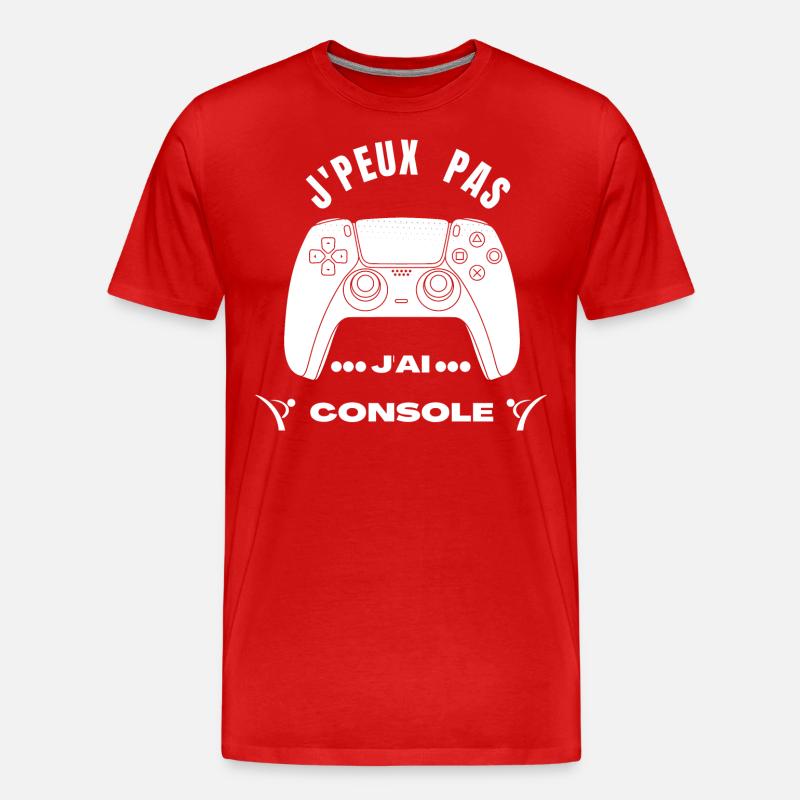 J’peu Pas j’Ai Console - T-shirt bio Premium Homme - rouge
