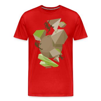 équipe sympa - T-shirt bio Premium Homme - rouge - Devant - Damien (186cm)