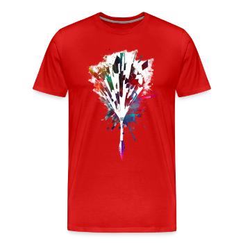 Darts Sport Art #darts #sport - T-shirt bio Premium Homme - rouge - Devant - Damien (186cm)