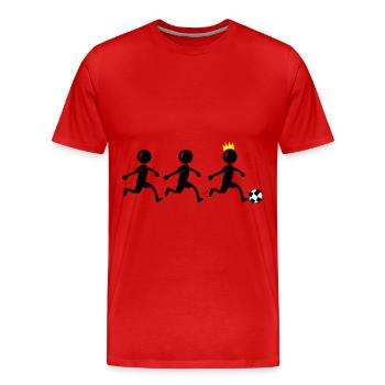 Fussballer Team Verein Spieler - Männer Premium Bio T-Shirt - Rot - Vorne - Damien (186cm)