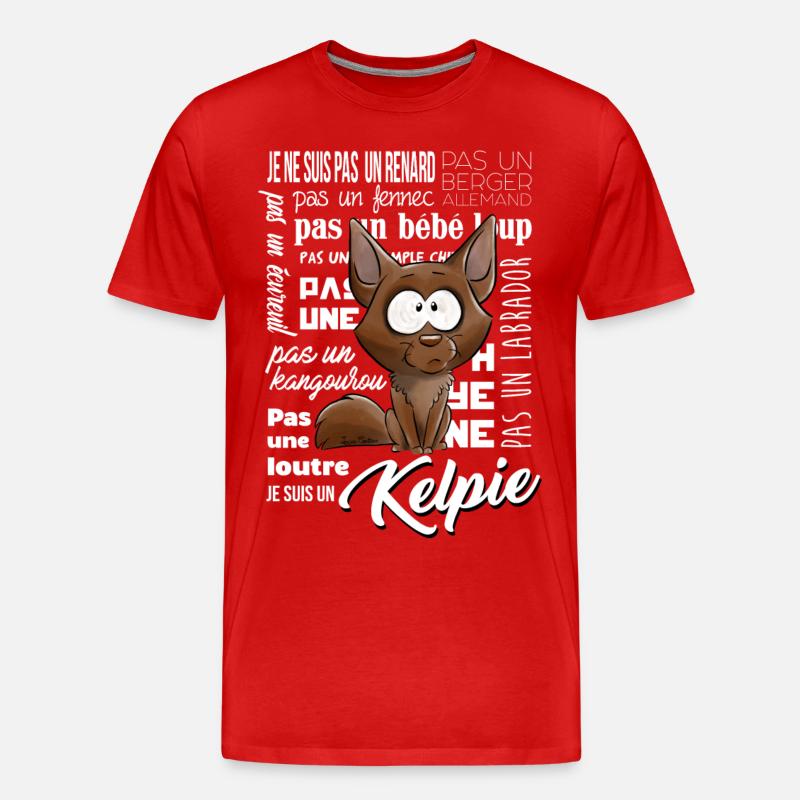Ich bin ein Kelpie - Männer Premium Bio T-Shirt - Rot