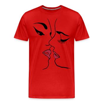 Lesbienne - T-shirt bio Premium Homme - rouge - Devant - Damien (186cm)