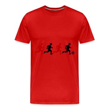 Équipe de football - T-shirt bio Premium Homme - rouge - Devant - Damien (186cm)