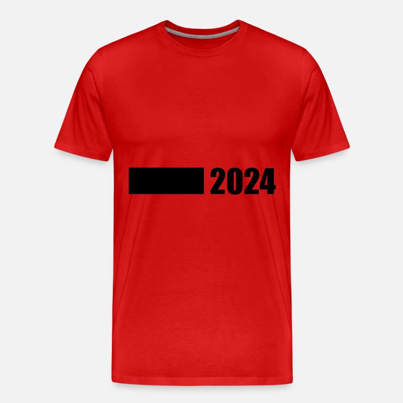 2024 Linie - Männer Premium Bio T-Shirt - Rot