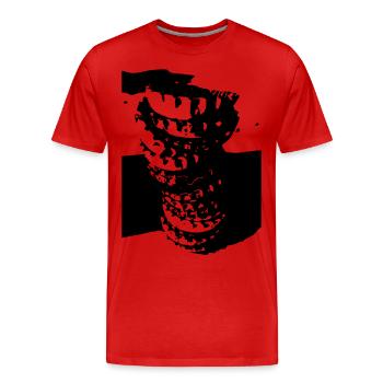 Kronkorken - Männer Premium Bio T-Shirt - Rot - Vorne - Damien (186cm)