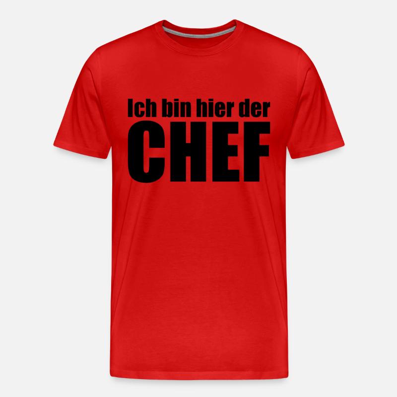 Chef - Männer Premium Bio T-Shirt - Rot