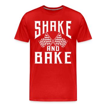 Courses de shakes et de pâtisseries - T-shirt bio Premium Homme - rouge - Devant - Damien (186cm)