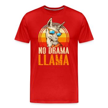 Pas de drame LLama - T-shirt bio Premium Homme - rouge - Devant - Damien (186cm)