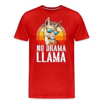 Pas de drame LLama - T-shirt bio Premium Homme - rouge - Devant - Damien (186cm)