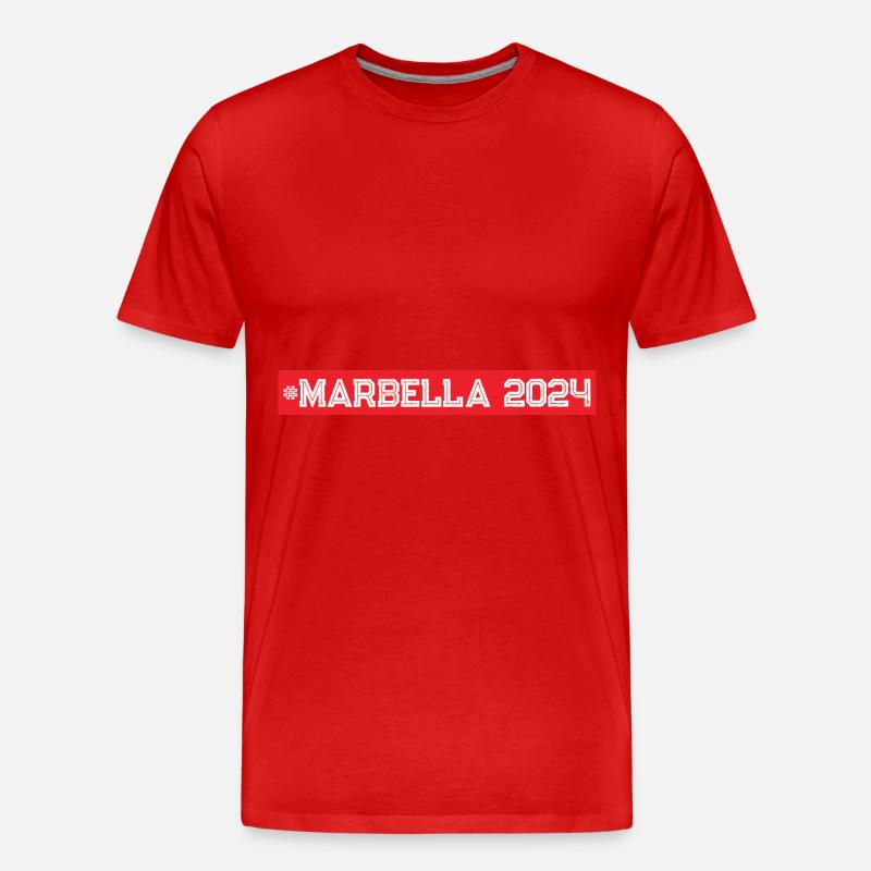 Marbella 2024 - Männer Premium Bio T-Shirt - Rot