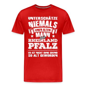 Rheinland-Pfalz - Männer Premium Bio T-Shirt - Rot - Vorne - Damien (186cm)