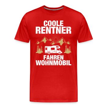 Coole Rentner Wohnmobil Camping Camper Wohnwagen - Männer Premium Bio T-Shirt - Rot - Vorne - Damien (186cm)