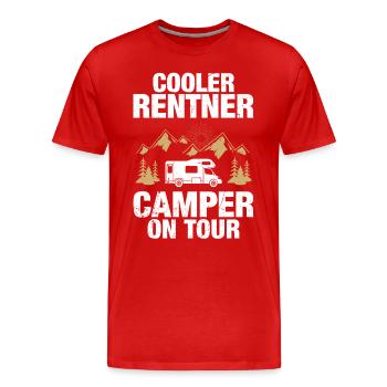 Cooler Rentner Wohnmobil Rente Camper Opa Geschenk - Männer Premium Bio T-Shirt - Rot - Vorne - Damien (186cm)