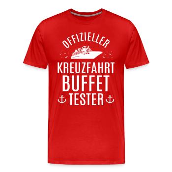 Kreuzfahrt Kreuzfahrtschiff Urlaub Meer Geschenk - Männer Premium Bio T-Shirt - Rot - Vorne - Damien (186cm)