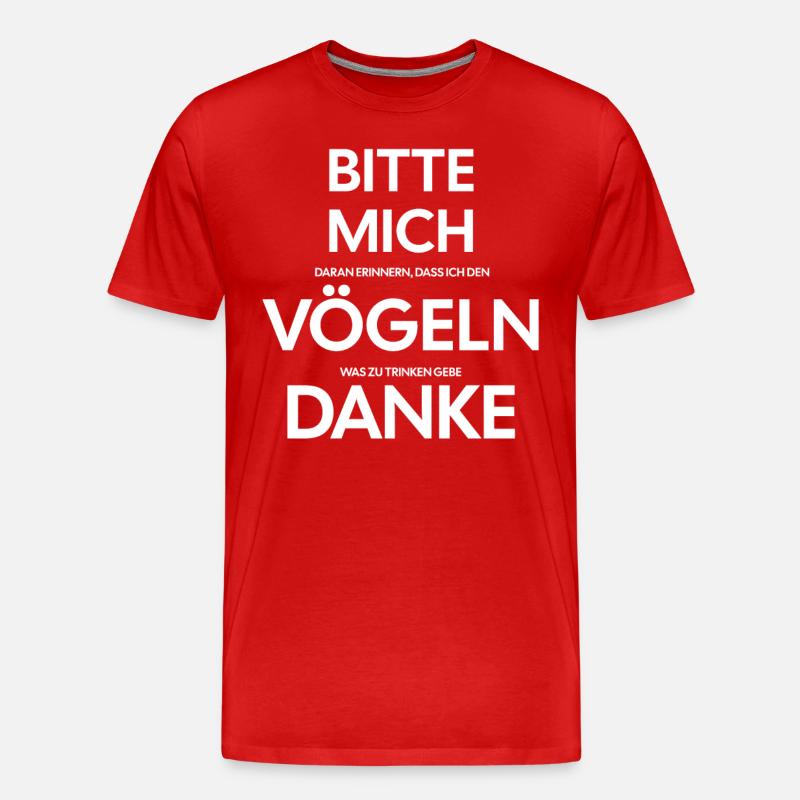 Bitte mich Vögeln Partyshirt - Männer Premium Bio T-Shirt - Rot