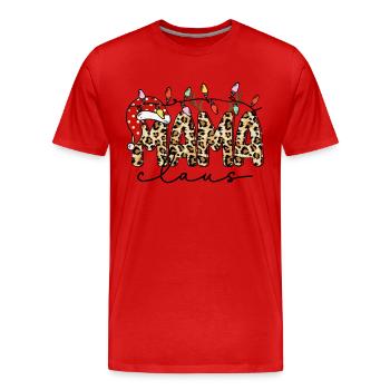 Christmas Mama, mama claus - Men's Premium Organic T-Shirt - red - Front - Damien (186cm)