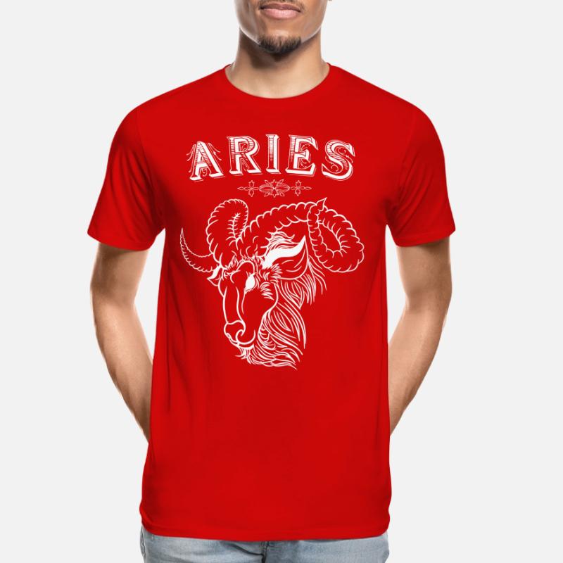 Aries Sternzeichen Widder Männer Premium Bio T-Shirt
