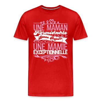 VNFEEB24Grandma Gift- An Exceptional Granny - Men's Premium Organic T-Shirt - red - Front - Damien (186cm)