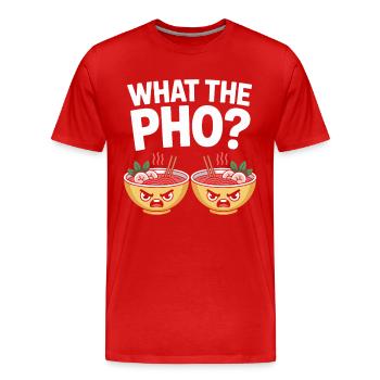 Qu’est-ce que le Pho Vietnam Voyage Nouilles Soup Love Pho - T-shirt bio Premium Homme - rouge - Devant - Damien (186cm)