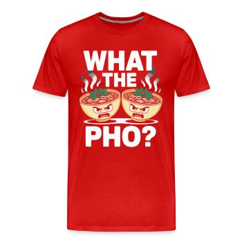 Qu’est-ce que le Pho Vietnam Voyage Nouilles Soup Love Pho - T-shirt bio Premium Homme - rouge - Devant - Damien (186cm)