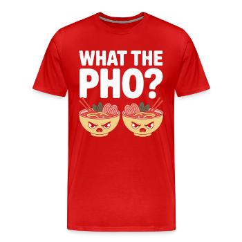 Qu’est-ce que le Pho Vietnam Voyage Nouilles Soup Love Pho - T-shirt bio Premium Homme - rouge - Devant - Damien (186cm)