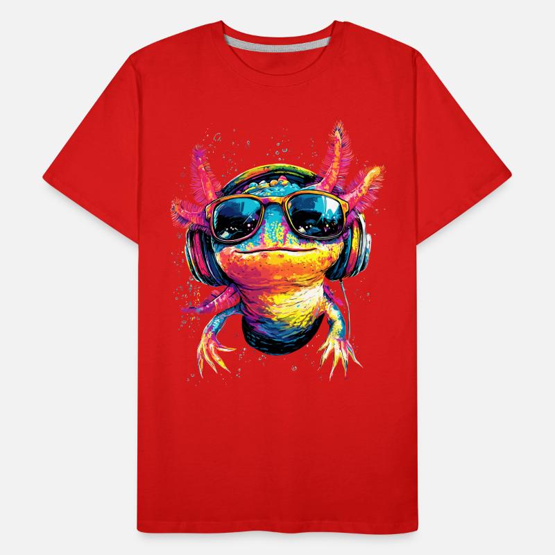 Axolotl Petite queue de triton Queue mignon Axolotl T-shirt bio Premium Homme