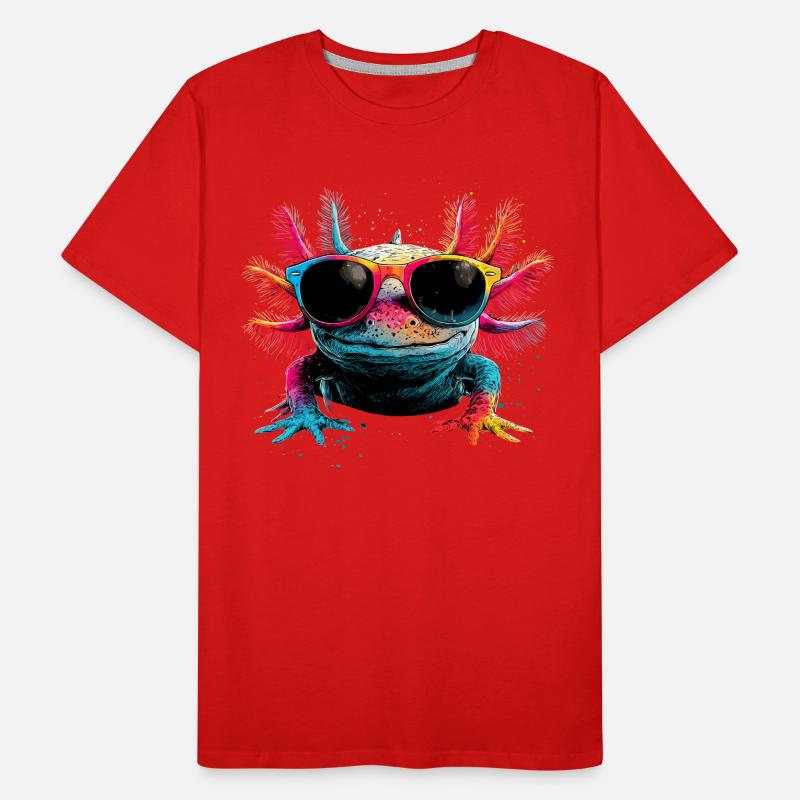 Axolotl Petite queue de triton Queue mignon Axolotl T-shirt bio Premium Homme