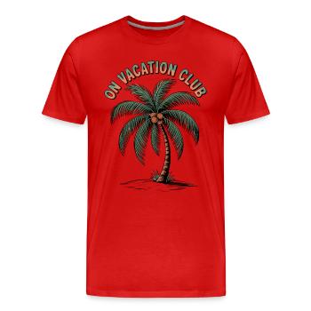 Vacation Club Summer Festival Vacation Beach Vacation - Men's Premium Organic T-Shirt - red - Front - Damien (186cm)