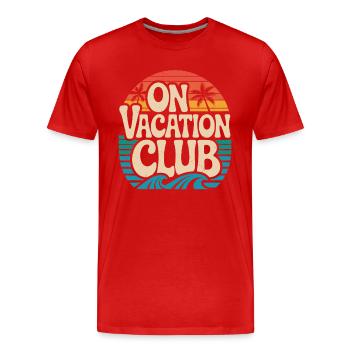 Vacation Club Summer Festival Vacation Beach Vacation - Men's Premium Organic T-Shirt - red - Front - Damien (186cm)