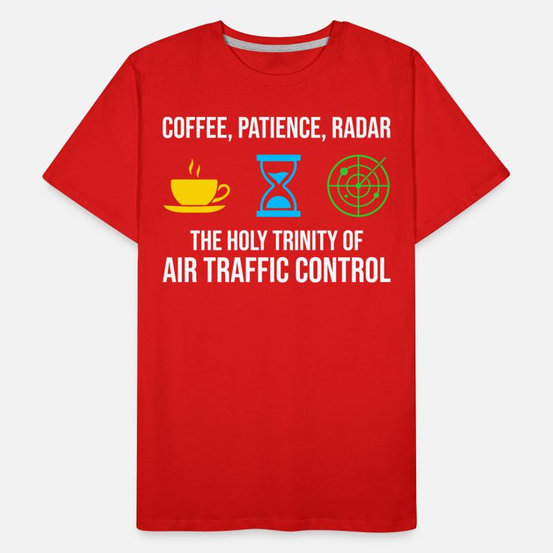 Air Traffic Controller Coffee Radar ATC Aviation Men's Premium Organic T-Shirt