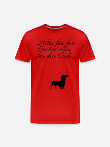 Dackel - Männer Premium Bio T-Shirt - Rot