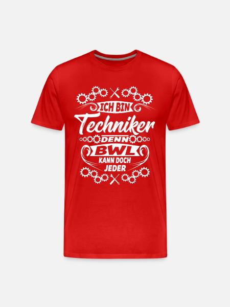 Techniker Technik Mechaniker - Männer Premium Bio T-Shirt - Rot