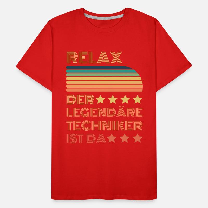 Relax der Legendäre Techniker ist da Retro Männer Premium Bio T-Shirt