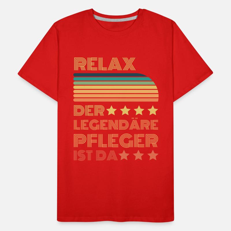 Relax der Legendäre Pfleger ist da Retro Männer Premium Bio T-Shirt
