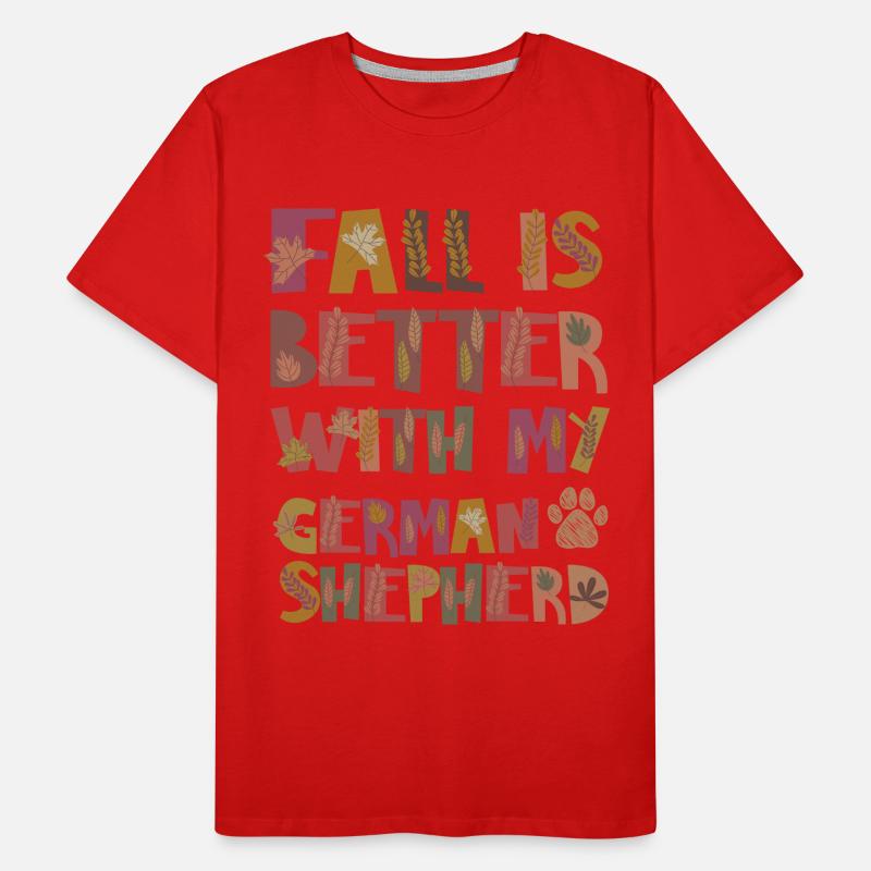 Thankful for Deutscher Schäferhund Herbst Dankbar Männer Premium Bio T-Shirt