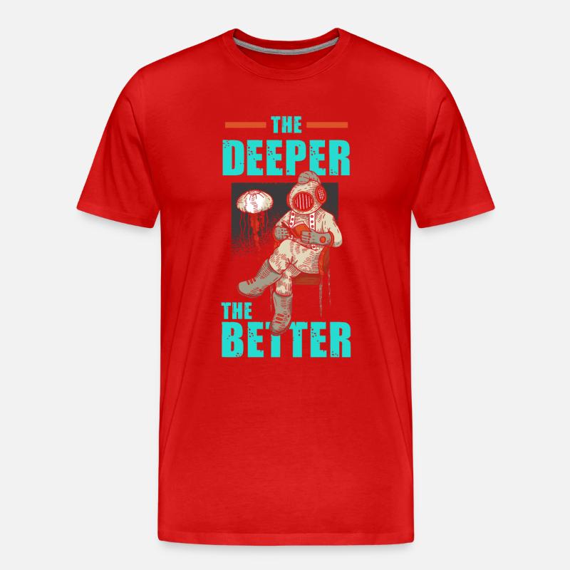 Diver diving course gift - Men's Premium Organic T-Shirt - red