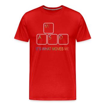 Jeu de jeu de jeu d’ordinateur - T-shirt bio Premium Homme - rouge - Devant - Damien (186cm)