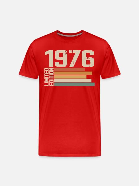 1976 Vintage - Retro 1976 Fødselsdagsgave 1976 - Herre Premium T-shirt økologisk - rød