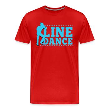 Linedance, Line dance Linedancer - T-shirt bio Premium Homme - rouge - Devant - Damien (186cm)