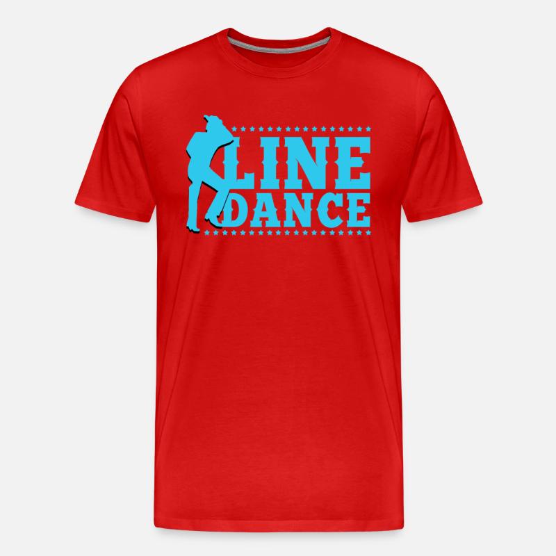 Linedance, Line dancing Linedancer - Männer Premium Bio T-Shirt - Rot