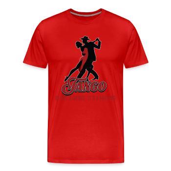 Tango, Tango Tänzer - Männer Premium Bio T-Shirt - Rot - Vorne - Damien (186cm)