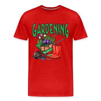 Garden Friends Nursery Nature Gift - Men's Premium Organic T-Shirt - red - Front - Damien (186cm)