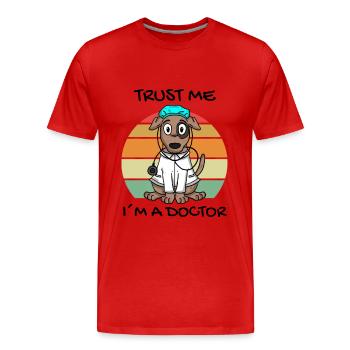 Vétérinaire vétérinaire vétérinaire cadeau - T-shirt bio Premium Homme - rouge - Devant - Damien (186cm)
