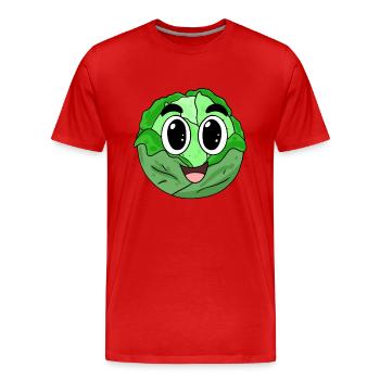 Sweet cabbage - Men's Premium Organic T-Shirt - red - Front - Damien (186cm)