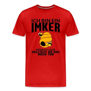 Bienen Imker Biene - Männer Premium Bio T-Shirt - Rot - Vorne - Damien (186cm)
