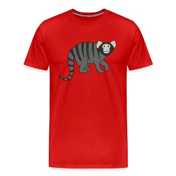 Singe Marmosets - T-shirt bio Premium Homme - rouge - Devant - Damien (186cm)