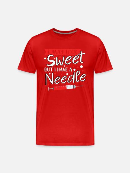 Type 1 Diabetes funny Diabetic Diabetes Gift Idea - Men's Premium Organic T-Shirt - red