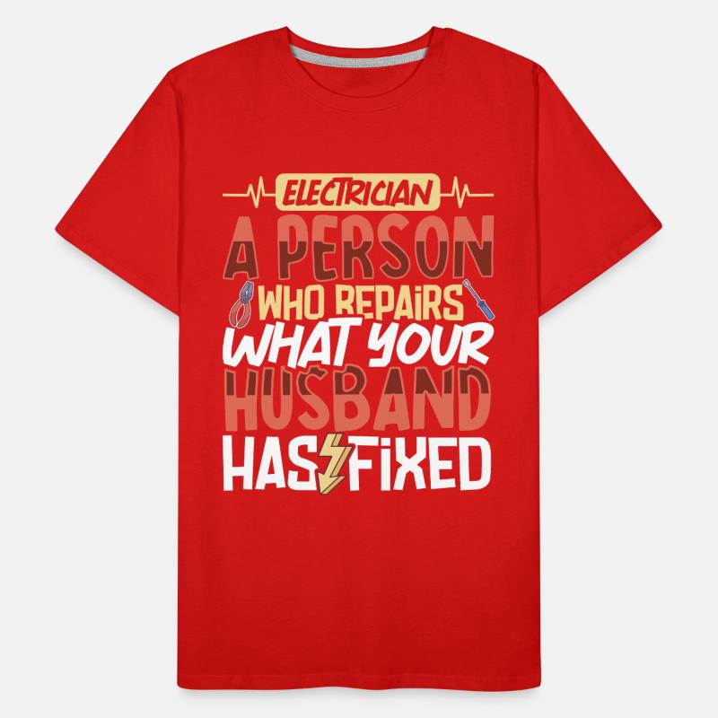 Electrician Electrical Engineer Lineman Electrical Men's Premium Organic T-Shirt