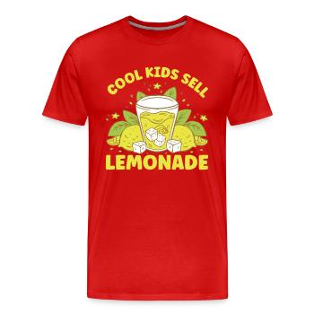 Lemonade Rack Lemon Juice Homemade - Men's Premium Organic T-Shirt - red - Front - Damien (186cm)