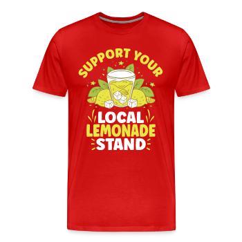 Lemonade Rack Lemon Juice Homemade - Men's Premium Organic T-Shirt - red - Front - Damien (186cm)